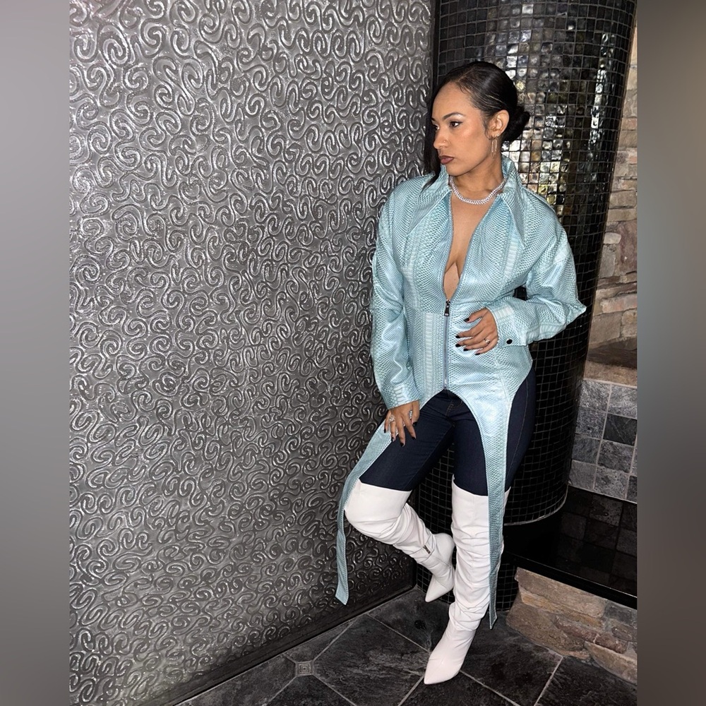 Faux Croc Jacket